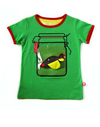T-shirt bouteille verte + jouet avion 1