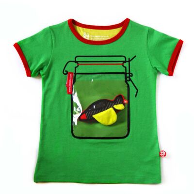 Green bottle t-shirt + airplane toy
