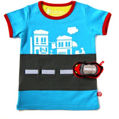 Camiseta sightseeing azul + juguete car