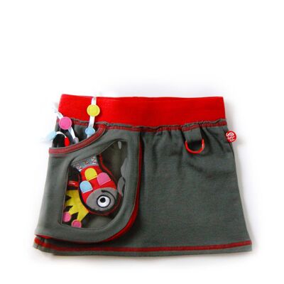 Minifalda con bolso de ventana + pez feliz