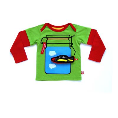 Nubi Baby Langarm T-Shirt + Rakete