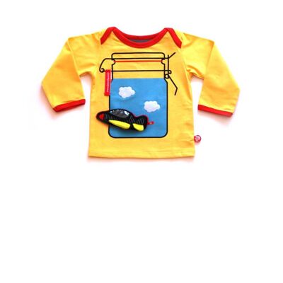 Sonnentag Baby Langarm T-Shirt + Flugzeug