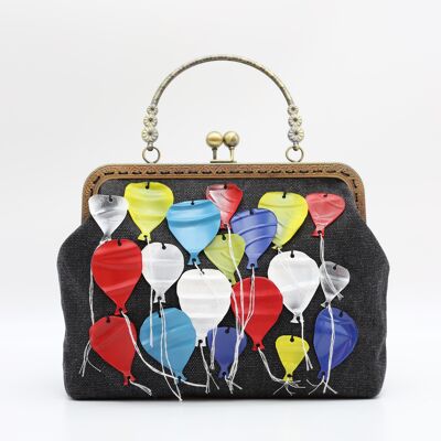 Bolso de mano con forma de globo de botellas de plástico recicladas Aqua