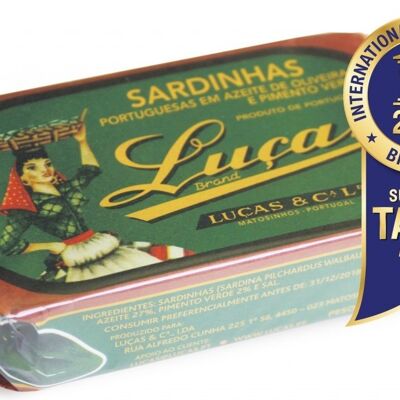 Luças - Portuguese Sardines in Olive Oil and Green Pepper - 120gr