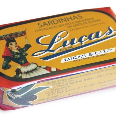 Luças - Skineless and Boneless Portuguese Sardines in Olive Oil - 120gr