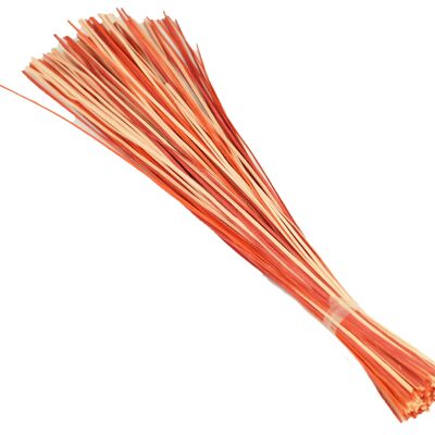 Rail en rotin, mélange rouge-rose, 60cm, 150 pièces / sac