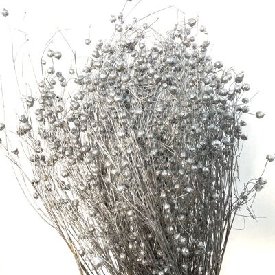 Flax, approx. 100g, approx. 60cm, silver