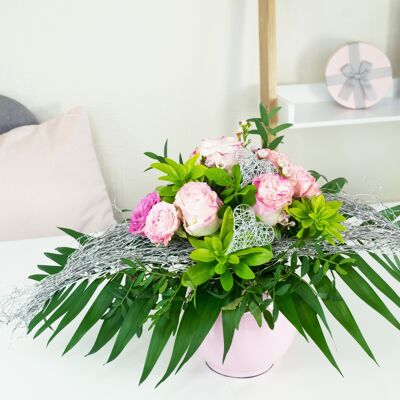ACC coeur pointu, 6cm, argent, boîte / 12 pcs.