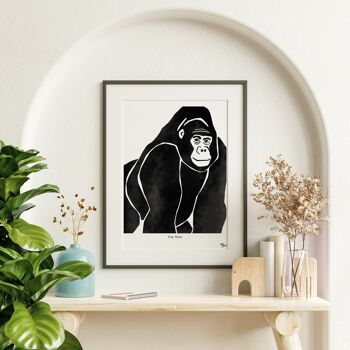 Affiche 30 x 40 cm Gorille "Big boss" 3
