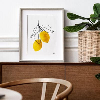 Poster A4 Frucht Zitrone