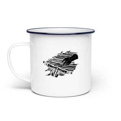 Stay with me- Emaille Tasse