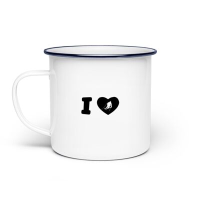 I Love Ski - Emaille Tasse