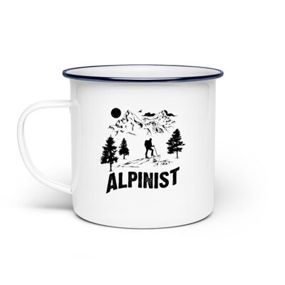 Alpinist. - Emaille Tasse