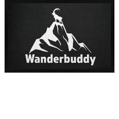 Wanderbuddy - Fußmatte mit Gummirand - schwarz