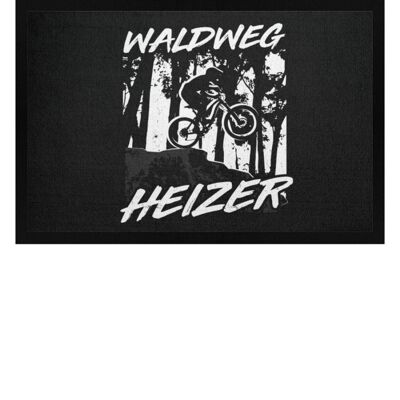 Waldweg Heizer - (F.W) - Fußmatte mit Gummirand - schwarz