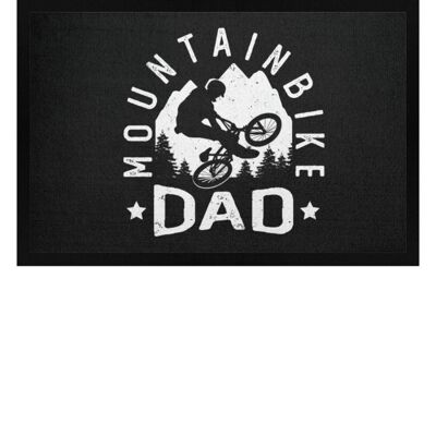 Mountainbike Dad - Fußmatte mit Gummirand - schwarz