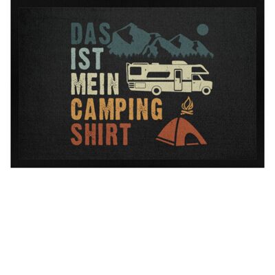 Das ist mein Camping Shirt - Fußmatte mit Gummirand - schwarz