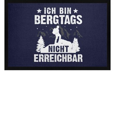 Bergtags nicht erreichbar - Fußmatte mit Gummirand - navy