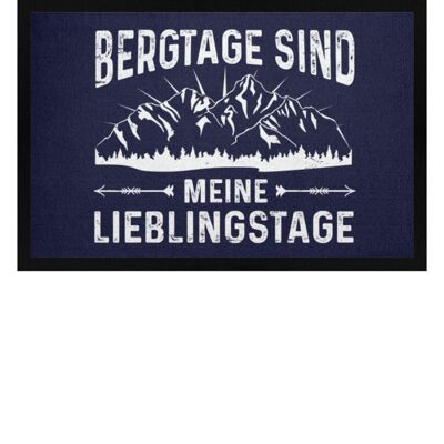 Bergtage - Lieblingstage - Fußmatte mit Gummirand - navy