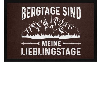 Bergtage - Lieblingstage - Fußmatte mit Gummirand - braun