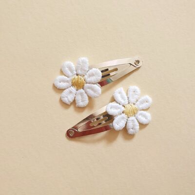 Barrettes marguerite - Lot de 2 -