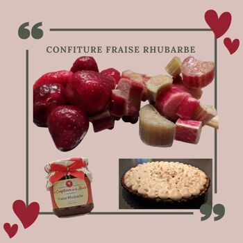 Confiture extra Fraise Rhubarbe 220gr 3