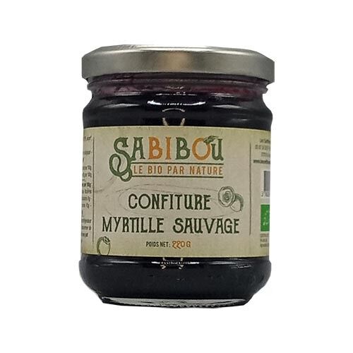 Confiture extra BIO Myrtille sauvage 220gr