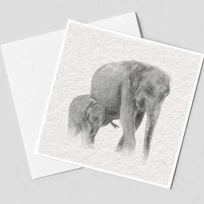 Elephant with young