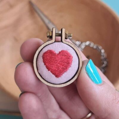 Heart Charm Embroidery Kit