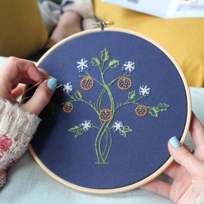 Orange Tree Embroidery Kit