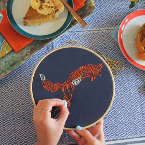 Fox Embroidery Kit