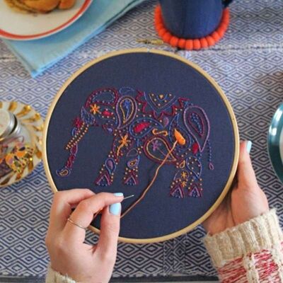 Elephant Embroidery Kit