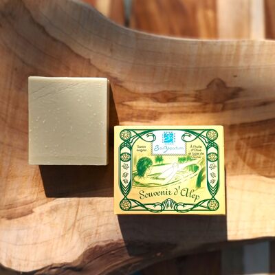 Superfatted soap "Souvenir d'Alep" without perfume or essential oil - 100g