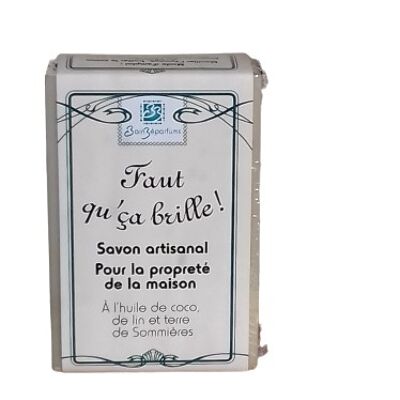 Savon de ménage "Faut qu'ça brille" nettoyant dégraissant pour la maison - 100g