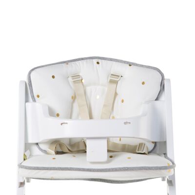 BABY GROW CHAIR CUSHION JERSEY GOLD DOTS