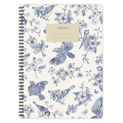 Notepad Flowers & Birds A4