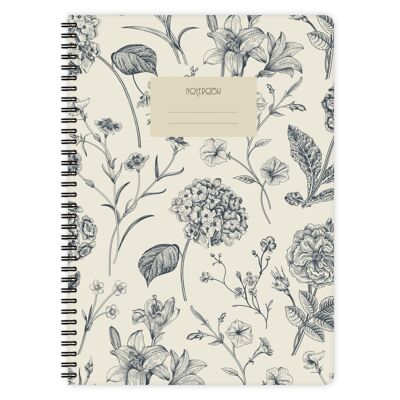 Libreta Flores A4