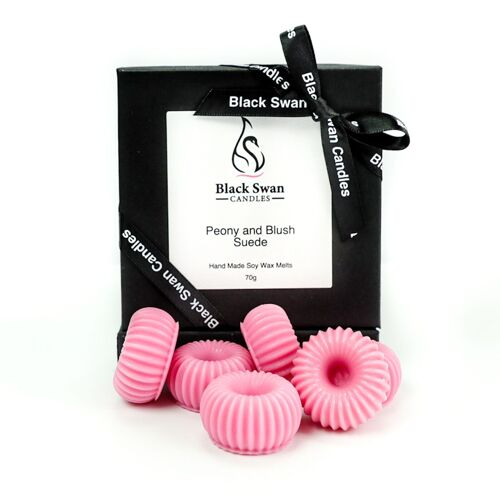 Black Swan Candles - Peony & Blush Suede Wax Melts