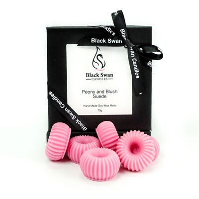 Bougies Black Swan - Fondants de cire en suède pivoine et fard à joues