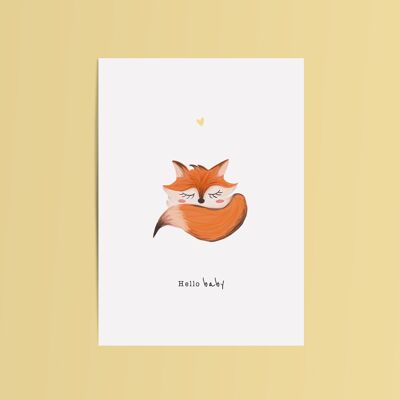 Card Fox Hello Baby