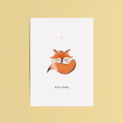 Tarjeta Fox Hello Baby - Con sobre