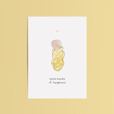 Tarjeta Bebé Paquetito de Felicidad