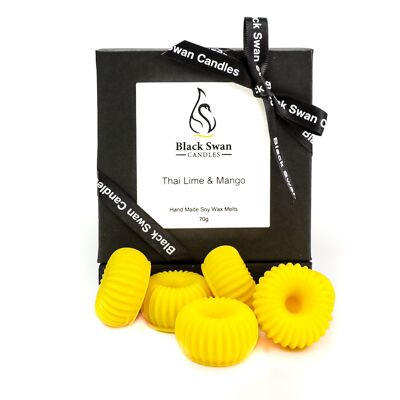 Black Swan Candles – thailändische Limetten- und Mangowachsschmelzen