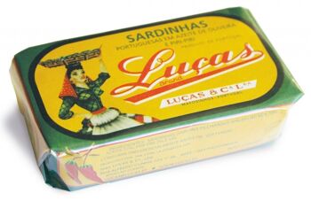 Luças - Sardines Portugaises à l'Huile d'Olive et Piri-Piri (Épicé) - 120gr