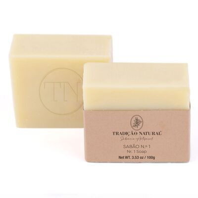 Savon solide naturel nº1 - artisanal - 100 g - ingrédients 100% naturels