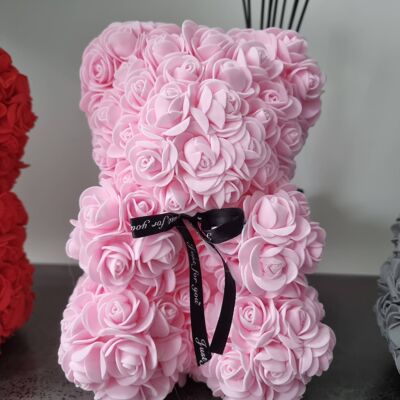 25cm foam rose bear Red