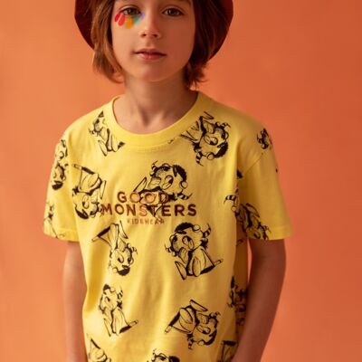 Schläfriges gelbes T-Shirt