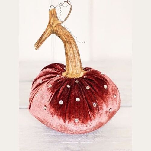 Rhubarb Swarovski Pumpkin 4 Inch