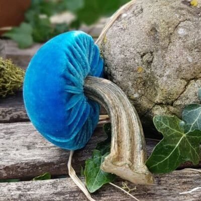 Peacock silk velvet Porcini 3.5\