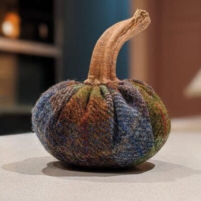 Sweet Vernal Tartan Pumpkin 4 Inch